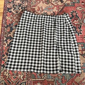 Black and White Checkered Skirt